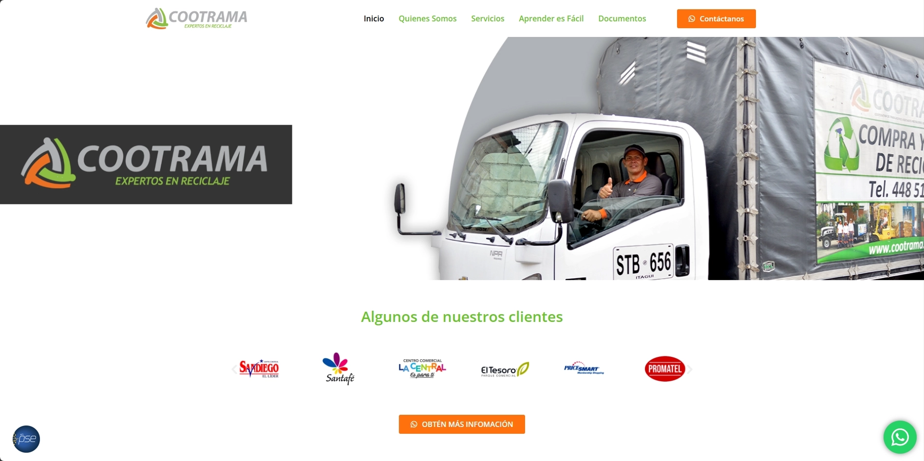 Sitio web Cootrama